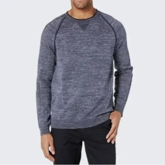 Tommy Bahama Di Sabbia Flip Reversible Crew Sweater Blue Swell - Picture 1 of 4